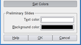Развёрнутый диалог KPresenter Создать презентацию для Memory Stick.